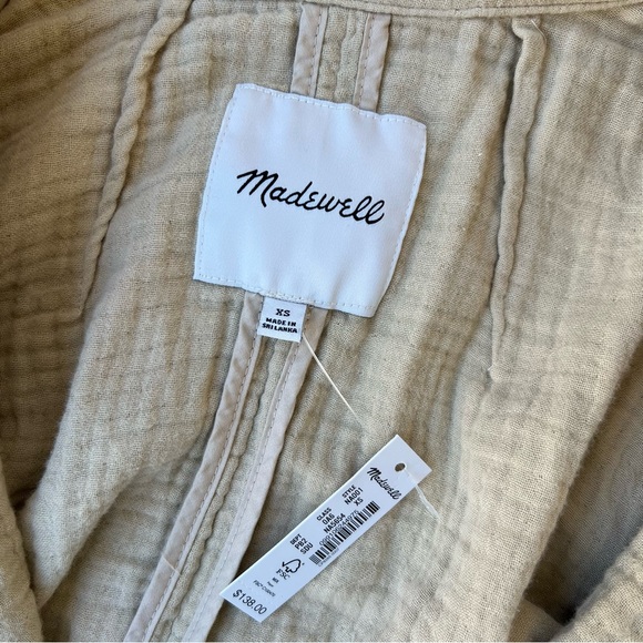 Madewell Lightspun Dorset Blazer Jacket
Cotton Slouchy Shawl Collar Beige XS - Picture 7 of 9